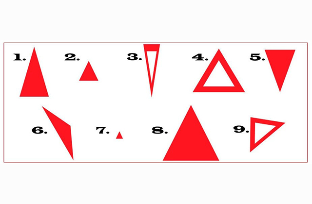 Եռանկյունու ընտրությունը կպատմի կյանքի նկատմամբ ձեր վերաբերմունքի մասին