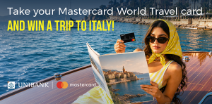 Юнибанк разыграет поездку в Италию среди новых держателей карт Mastercard World «Travel»